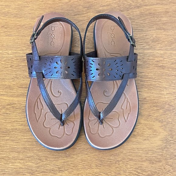 New Born Concept Sandals BOC 6 Brown Cut Out Design Thong Strappy - Picture 7 of 11